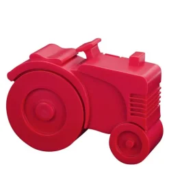 Traktor matboks i plast rød