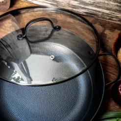 Traktørpanne i støpejern med Honeycomb keramisk belegg 30 cm