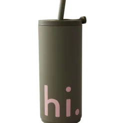 Travel kopp med sugerør Hi 50 cl olivengrønn