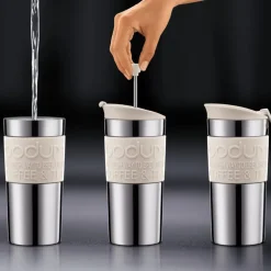 Travel press termokopp 35 cl hvit