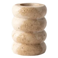 Travertin lysestake stor 10,5 cm