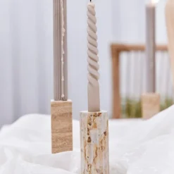 Travina lysestake 14x4 cm sand