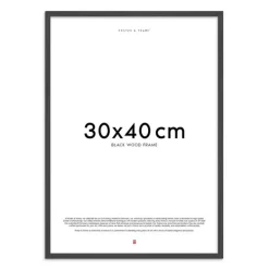 Treramme 30x40 cm svart
