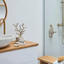 Tressa smykkeholder 33 cm lys gull