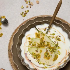 Trevare dekketallerken 32 cm mangotre brun