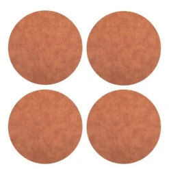 Troja glassbrikker rund 4 stk karamell