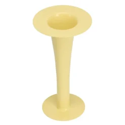 Trumpet vase/lysestake 24 cm gul