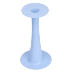 Trumpet vase/lysestake 24 cm lyseblå