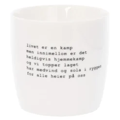 Trygve Skaug krus hjemmekamp 30 cl hvit