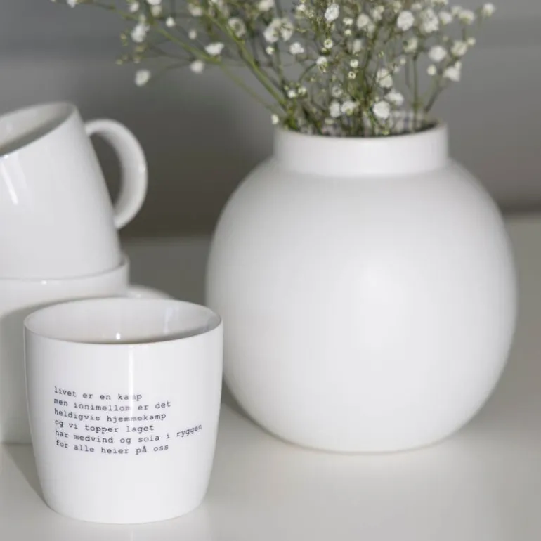 Trygve Skaug krus hjemmekamp 30 cl hvit
