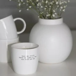 Trygve Skaug krus hysj vær stille 30 cl hvit