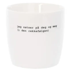 Trygve Skaug krus jeg satser på deg og meg 30 cl hvit