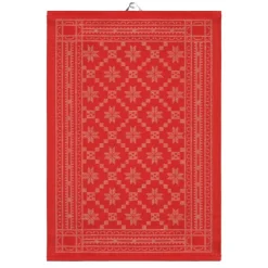 Åttebladrose kjøkkenhåndkle 50x70 cm rød
