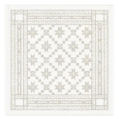 Åttebladrose serviett 35x35 beige