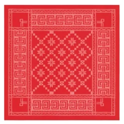 Åttebladrose tøyserviett 50x50 cm rød