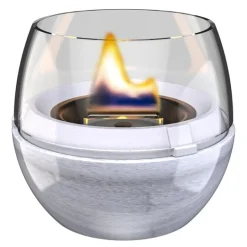 Tulip bordlykt 14 cm reaktiv glasur blå