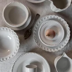 Tulipa dyp tallerken 23 cm 2 stk hvit