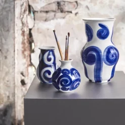 Tulle vase 22,5 cm blå