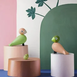 Turtelduer 9,5x9x5 cm lys grønn/rosa