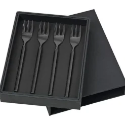 Tvis kakegaffel gaveeske 4 deler titanium black