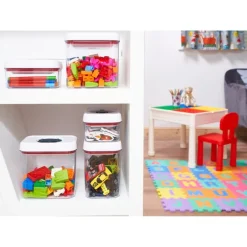 Twist & Seal boks 1L hvit/rød