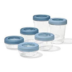 Twist & Stack oppbevaringsboks 59,2 cl 2 stk klar/blå