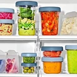 Twist & Stack oppbevaringsboks 94,6 cl 2 stk klar/blå