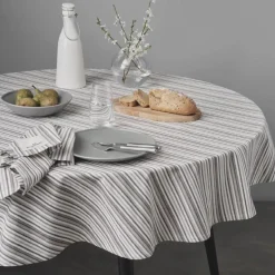 Tøyserviett 55x55 cm small stripes hvit