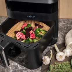 Ultimate airfryer med vindu 6L matt svart