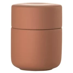 Ume krukke med lokk 8 cm terracotta