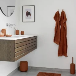 Ume krukke med lokk 8 cm terracotta