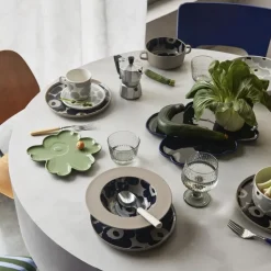 Unikko asjett 20 cm blomsterform sage