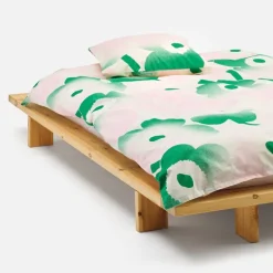 Unikko dynetrekk 150x210 cm hvit/rosa/grønn