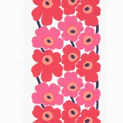 Unikko kjøkkenhåndkle 47x70 cm 2 stk hvit/rød