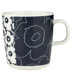 Unikko Kollaasi kopp 40 cl hvit/mørkeblå