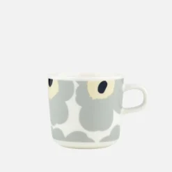 Unikko kopp 20 cl hvit/grå/sand/mørkblå
