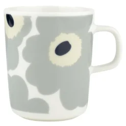 Unikko krus 25 cl hvit/grå/sand/mørkblå