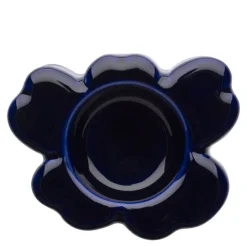 Unikko lysestake 10 cm kobolt