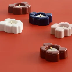 Unikko lysestake 10 cm kobolt