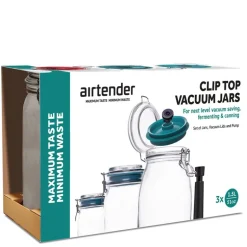 Vakuumforsegler krukker 3 stk 1,5L grønn