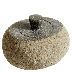 Valley krukke m/lokk 10x12 cm grå