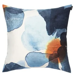 Valssi putetrekk 50x50 cm hvit/mørk grønn/oransje