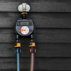 Vanningstimer dobbel til vannslange svart