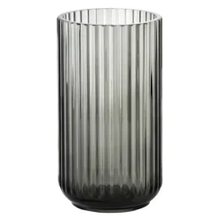 Vase 20 cm røkt glass
