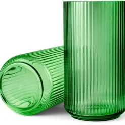 Vase h38 cm grønn