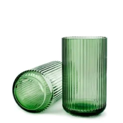 Vase h25 cm grønn glass