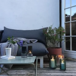 Vase h25 cm grønn glass