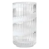 Vase munnblåst glass 15,5 cm swirl white