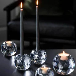 Vera lysestake koksgrå 9,5x8 cm