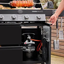 Videro Pro G4-S Vario+ gassgrill 20500W svart